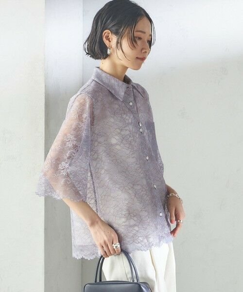 SHIPS / シップス シャツ・ブラウス | 〈手洗い可能〉ラッセル レース シャツ | 詳細25