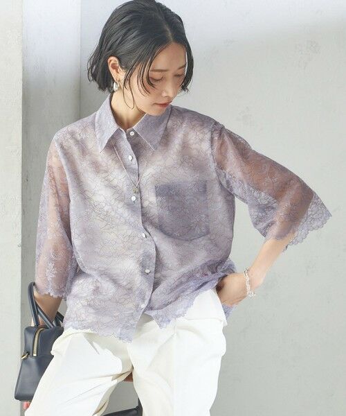 SHIPS / シップス シャツ・ブラウス | 〈手洗い可能〉ラッセル レース シャツ | 詳細28