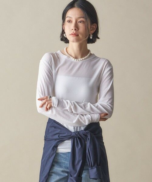 SHIPS / シップス Tシャツ | SHIPS NINE CASE:〈洗濯機可能〉ロゴ ロング スリーブ TEE | 詳細10