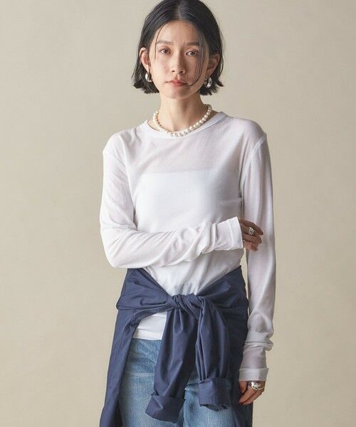 SHIPS / シップス Tシャツ | SHIPS NINE CASE:〈洗濯機可能〉ロゴ ロング スリーブ TEE | 詳細11