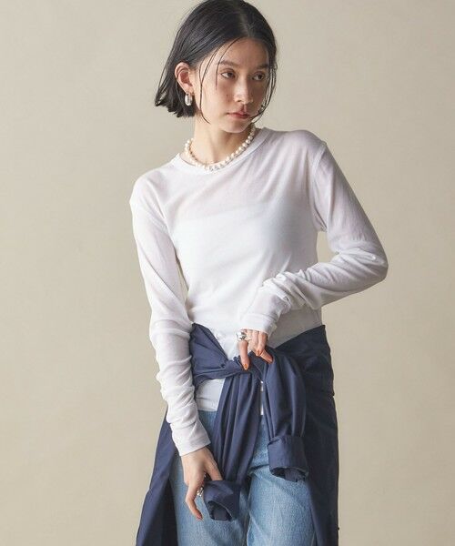 SHIPS / シップス Tシャツ | SHIPS NINE CASE:〈洗濯機可能〉ロゴ ロング スリーブ TEE | 詳細12