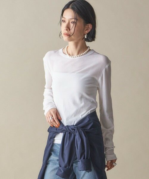 SHIPS / シップス Tシャツ | SHIPS NINE CASE:〈洗濯機可能〉ロゴ ロング スリーブ TEE | 詳細13