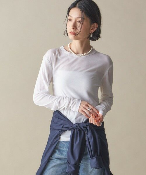 SHIPS / シップス Tシャツ | SHIPS NINE CASE:〈洗濯機可能〉ロゴ ロング スリーブ TEE | 詳細14