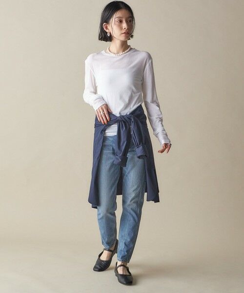 SHIPS / シップス Tシャツ | SHIPS NINE CASE:〈洗濯機可能〉ロゴ ロング スリーブ TEE | 詳細7