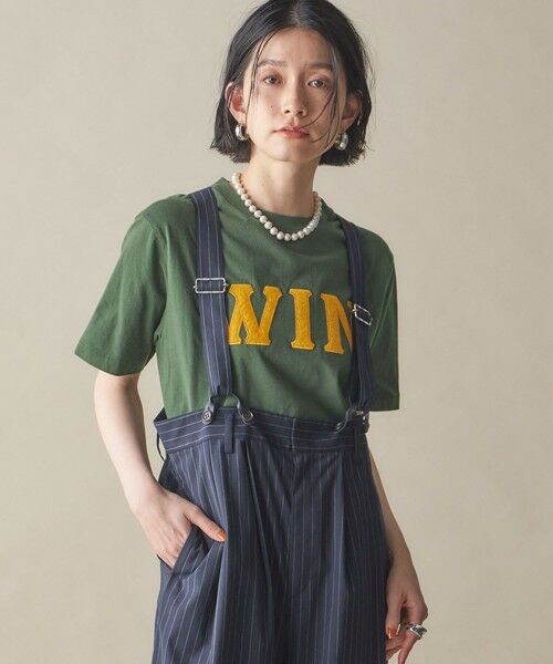 SHIPS for women/シップスウィメン NINE CASE:〈洗濯機可能〉パッチワーク ロゴ TEE グリーン ONE SIZE SHIPS for women/シップスウィメン NINE CASE:〈洗濯機可能〉パッチワーク ロゴ TEE グリーン ONE SIZE