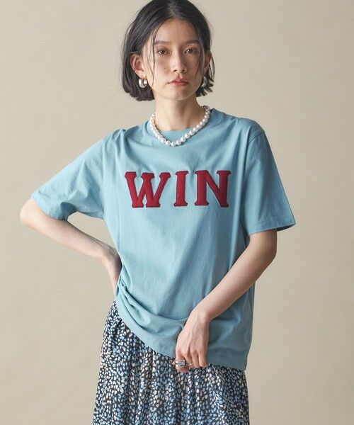 SHIPS for women/シップスウィメン NINE CASE:〈洗濯機可能〉パッチワーク ロゴ TEE ライトブルー ONE SIZE SHIPS for women/シップスウィメン NINE CASE:〈洗濯機可能〉パッチワーク ロゴ TEE ライトブルー ONE SIZE