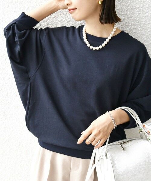 SHIPS for women/シップスウィメン 〈洗濯機可能〉DEPEND ドルマン カット プルオーバー ネイビー ONE SIZE SHIPS for women/シップスウィメン 〈洗濯機可能〉DEPEND ドルマン カット プルオーバー ネイビー ONE SIZE