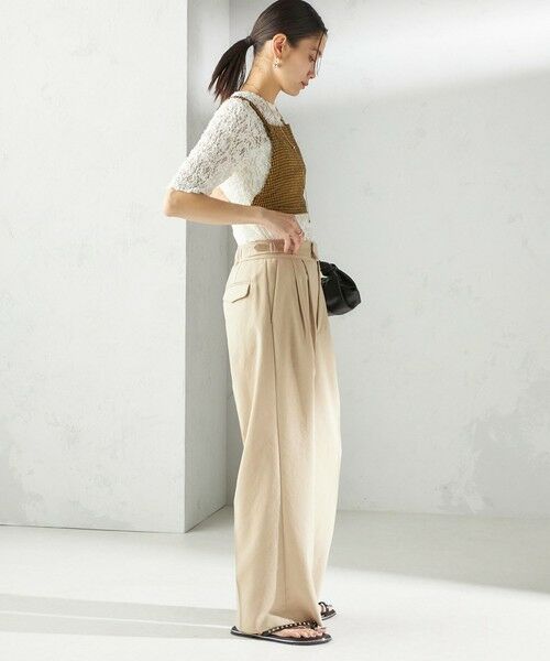 SHIPS / シップス Tシャツ | 〈手洗い可能〉ラッセル レース クルーネック 5分袖 カットソー | 詳細29