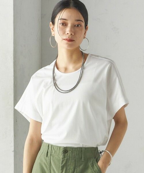 SHIPS / シップス Tシャツ | 【SHIPS別注】assiette:〈手洗い可能〉プレミアム 天竺 Uネック TEE | 詳細8