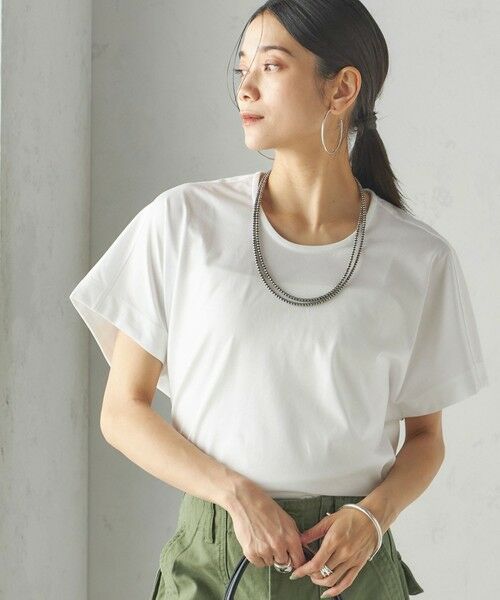 SHIPS for women/シップスウィメン 《予約》【SHIPS別注】assiette:〈手洗い可能〉プレミアム 天竺 Uネック TEE ホワイト ONE SIZE SHIPS for women/シップスウィメン 《予約》【SHIPS別注】assiette:〈手洗い可能〉プレミアム 天竺 Uネック TEE ホワイト ONE SIZE