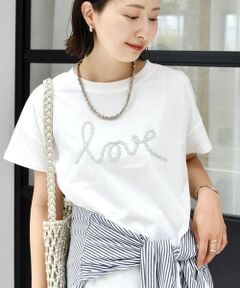 SHIPS / シップス Tシャツ | 【WEB限定】ファンシー コード 刺繍 ロゴ TEE