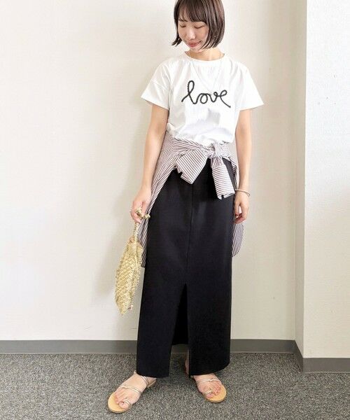 tシャツ 「WEB限定」ファンシー コード 刺繍 ロゴ TEE レディース WEB限定】ファンシー コード 刺繍 ロゴ TEE（Tシャツ/カットソー