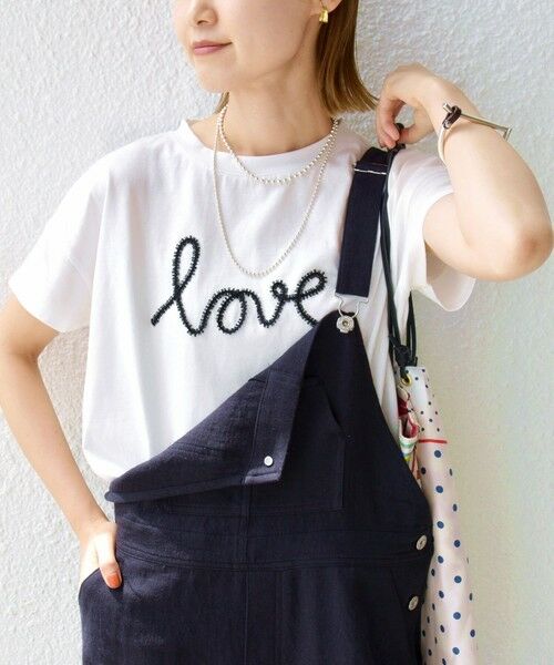 SHIPS for women / シップスウィメン Tシャツ | 【WEB限定】ファンシー コード 刺繍 ロゴ TEE | 詳細6