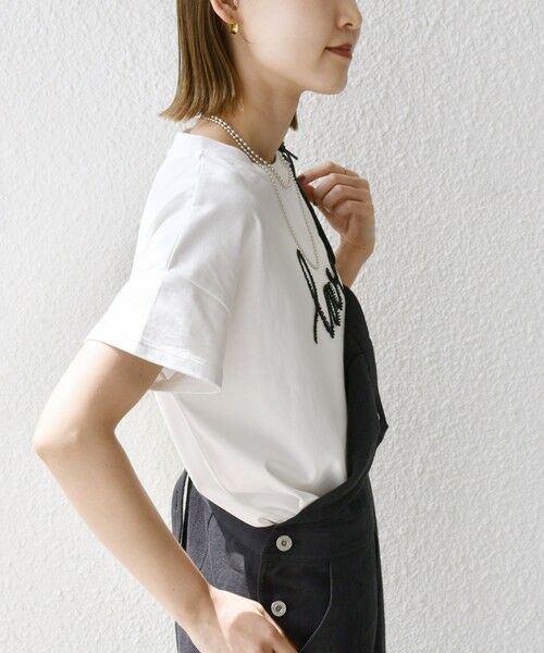 SHIPS for women / シップスウィメン Tシャツ | 【WEB限定】ファンシー コード 刺繍 ロゴ TEE | 詳細8