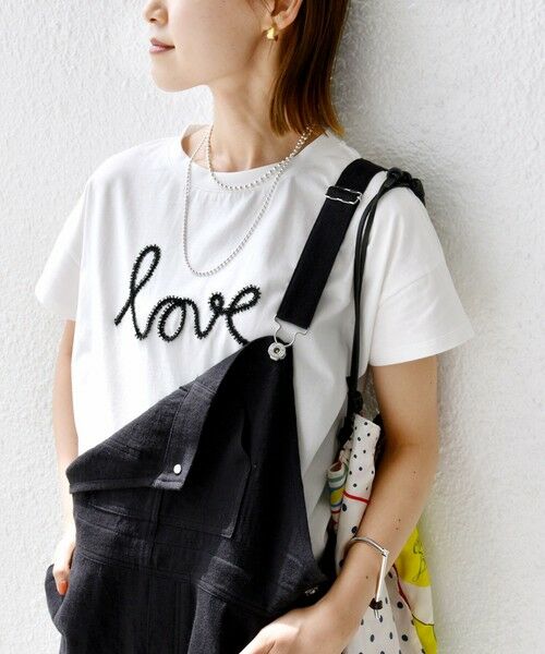 SHIPS for women / シップスウィメン Tシャツ | 【WEB限定】ファンシー コード 刺繍 ロゴ TEE | 詳細9