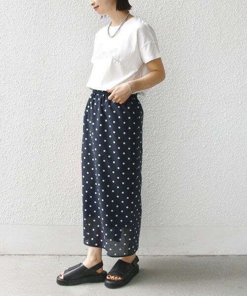 SHIPS for women / シップスウィメン Tシャツ | 【WEB限定】ファンシー コード 刺繍 ロゴ TEE | 詳細25