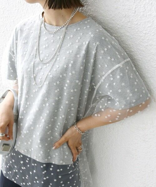 SHIPS / シップス Tシャツ | 【WEB限定】スター チュール レイヤード TEE | 詳細20