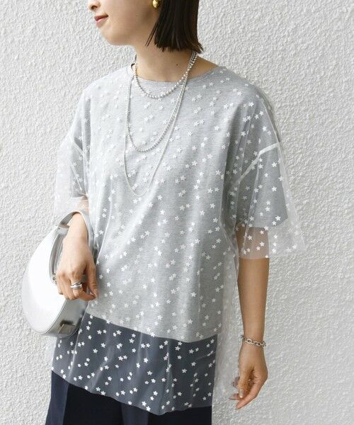 SHIPS / シップス Tシャツ | 【WEB限定】スター チュール レイヤード TEE | 詳細22