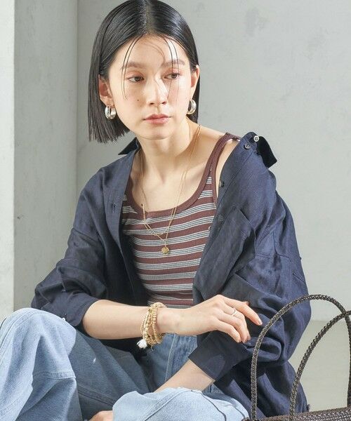SHIPS for women/シップスウィメン 【SHIPS別注】〈洗濯機可能〉miller:タンクトップ ブラウン ONE SIZE SHIPS for women/シップスウィメン 【SHIPS別注】〈洗濯機可能〉miller:タンクトップ ブラウン ONE SIZE
