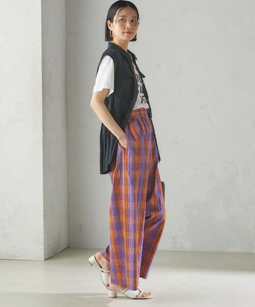 SHIPS / シップス その他パンツ | 〈手洗い可能〉DEVEAUX マドラス チェック ギャザー パンツ | 詳細4