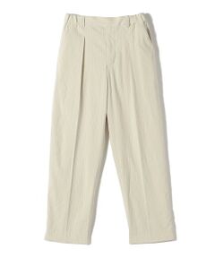 SHIPS / シップス スラックス・ドレスパンツ | SHIPS Primary Navy Label:麻混 ストライプ ストレッチ テーパード パンツ