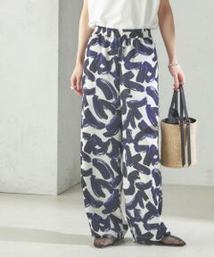 SHIPS / シップス その他パンツ | 〈手洗い可能〉サテン プリント ドロスト パンツ