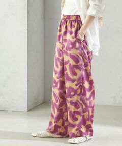 SHIPS / シップス その他パンツ | 〈手洗い可能〉サテン プリント ドロスト パンツ