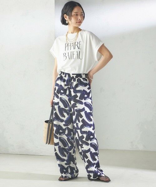 SHIPS / シップス その他パンツ | 〈手洗い可能〉サテン プリント ドロスト パンツ | 詳細2