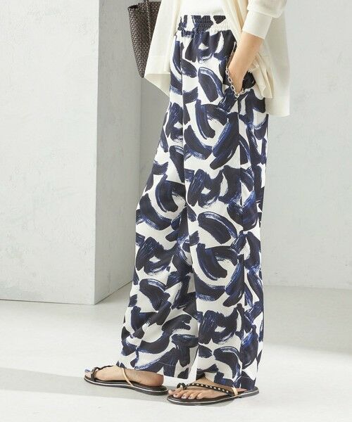 SHIPS / シップス その他パンツ | 〈手洗い可能〉サテン プリント ドロスト パンツ | 詳細21