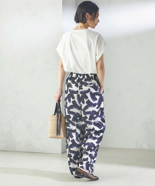 SHIPS / シップス その他パンツ | 〈手洗い可能〉サテン プリント ドロスト パンツ | 詳細5