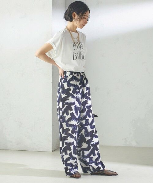 SHIPS / シップス その他パンツ | 〈手洗い可能〉サテン プリント ドロスト パンツ | 詳細6