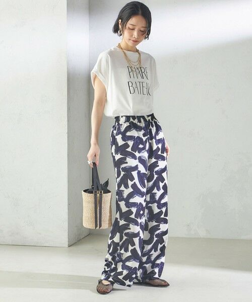 SHIPS / シップス その他パンツ | 〈手洗い可能〉サテン プリント ドロスト パンツ | 詳細7