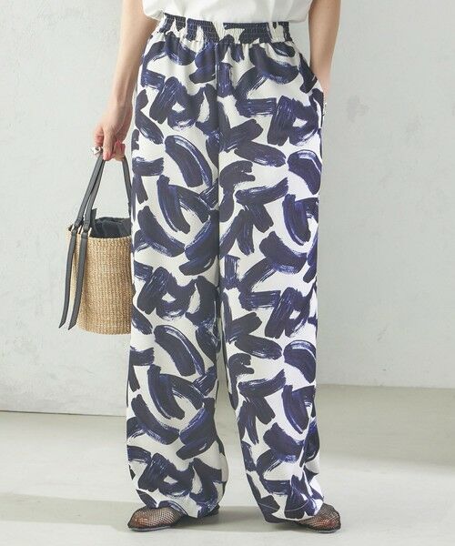 SHIPS / シップス その他パンツ | 〈手洗い可能〉サテン プリント ドロスト パンツ | 詳細8