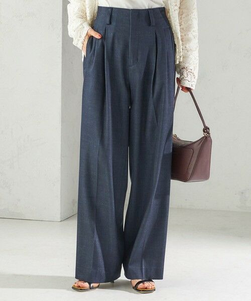 SHIPS / シップス その他パンツ | 〈手洗い可能〉デニムライク 2タック ワイド パンツ | 詳細10