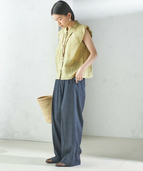 SHIPS / シップス その他パンツ | 〈手洗い可能〉デニムライク 2タック ワイド パンツ | 詳細20