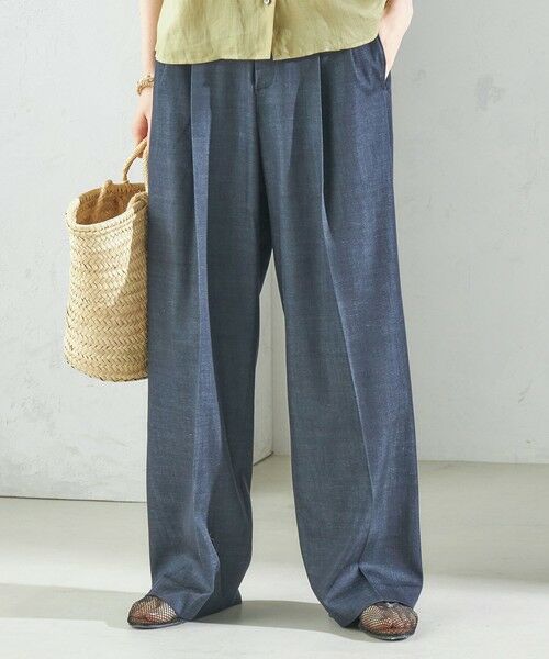 SHIPS / シップス その他パンツ | 〈手洗い可能〉デニムライク 2タック ワイド パンツ | 詳細21