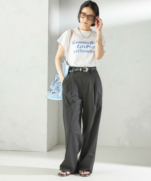 SHIPS / シップス その他パンツ | 〈手洗い可能〉2タック ワイド パンツ(ブラック) | 詳細1