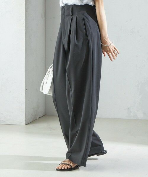 SHIPS / シップス その他パンツ | 〈手洗い可能〉2タック ワイド パンツ(ブラック) | 詳細18