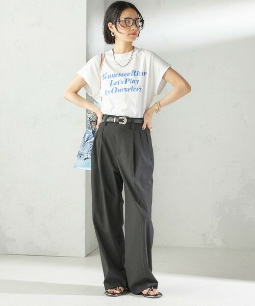 SHIPS / シップス その他パンツ | 〈手洗い可能〉2タック ワイド パンツ(ブラック) | 詳細2