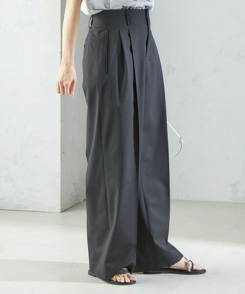 SHIPS / シップス その他パンツ | 〈手洗い可能〉2タック ワイド パンツ(ブラック) | 詳細20