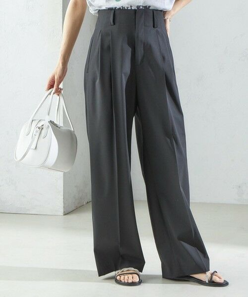 SHIPS / シップス その他パンツ | 〈手洗い可能〉2タック ワイド パンツ(ブラック) | 詳細21