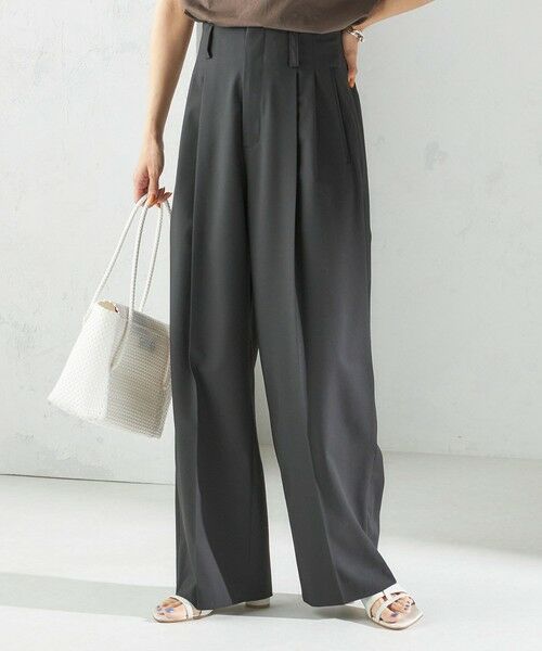 SHIPS / シップス その他パンツ | 〈手洗い可能〉2タック ワイド パンツ(ブラック) | 詳細24