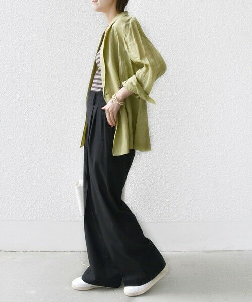 SHIPS / シップス その他パンツ | 〈手洗い可能〉2タック ワイド パンツ(ブラック) | 詳細28