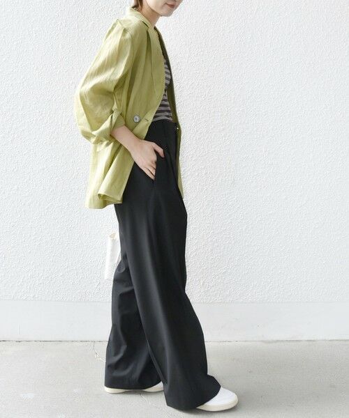 SHIPS / シップス その他パンツ | 〈手洗い可能〉2タック ワイド パンツ(ブラック) | 詳細30