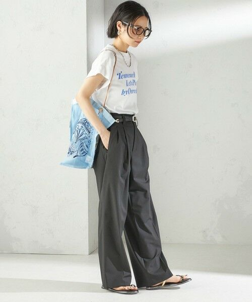 SHIPS / シップス その他パンツ | 〈手洗い可能〉2タック ワイド パンツ(ブラック) | 詳細5