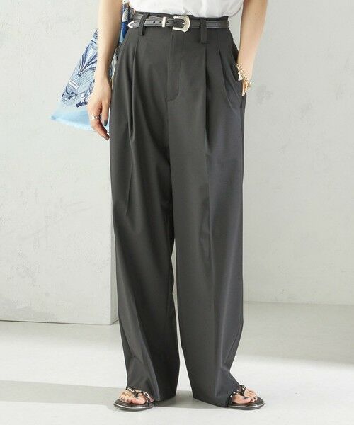 SHIPS / シップス その他パンツ | 〈手洗い可能〉2タック ワイド パンツ(ブラック) | 詳細7