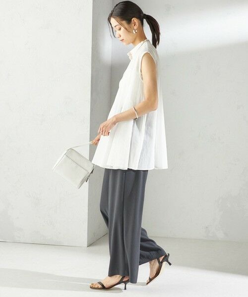 SHIPS / シップス その他パンツ | 〈接触冷感 / 手洗い可能〉アセテート混 バック サテン ワイド パンツ | 詳細3