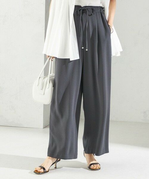 SHIPS / シップス その他パンツ | 〈接触冷感 / 手洗い可能〉アセテート混 バック サテン ワイド パンツ | 詳細6