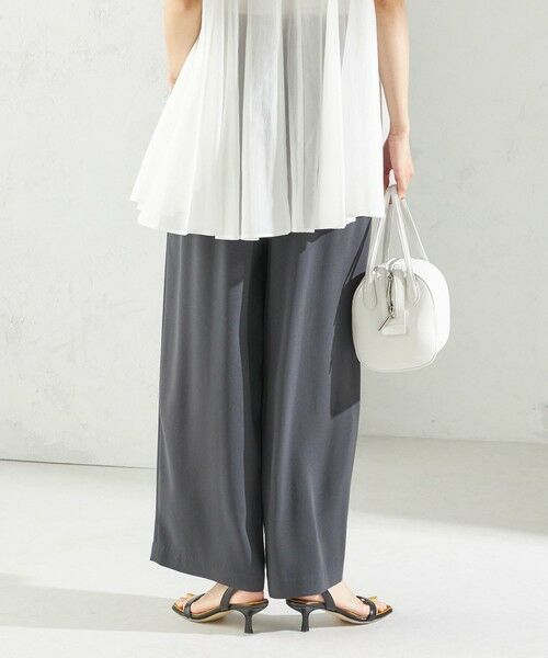 SHIPS / シップス その他パンツ | 〈接触冷感 / 手洗い可能〉アセテート混 バック サテン ワイド パンツ | 詳細8