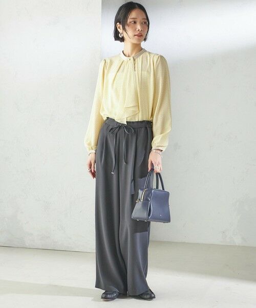 SHIPS / シップス その他パンツ | 〈接触冷感 / 手洗い可能〉アセテート混 バック サテン ワイド パンツ | 詳細11